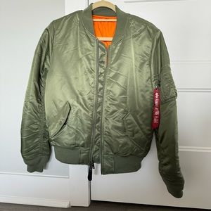 Alpha Industries MA-1 Bomber Jacket - Women Small, Sage